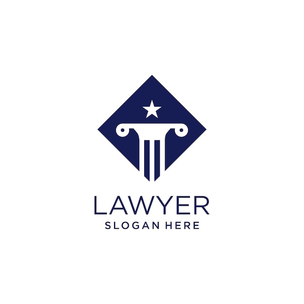 Law firm logo vector design with creative unique idea