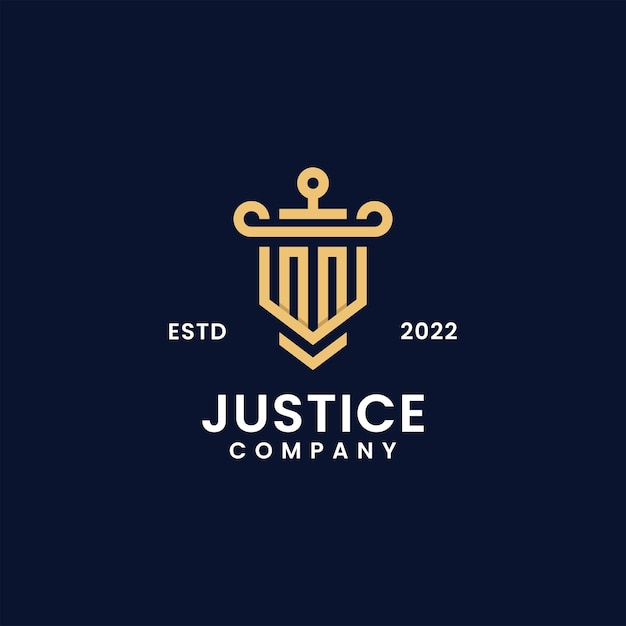 Law firm sword design logo template