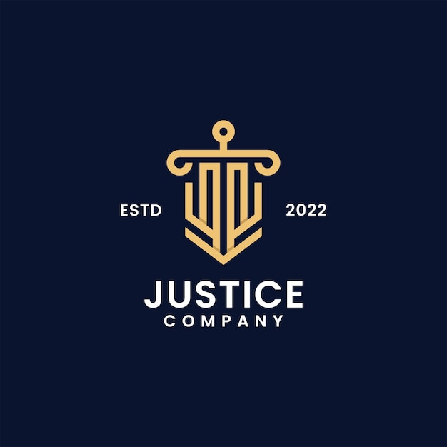 Law firm sword design logo template