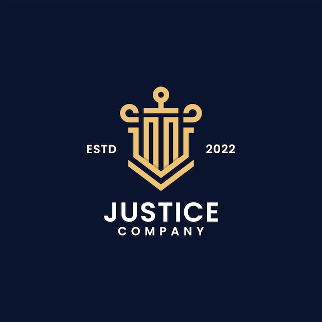 Law firm sword design logo template