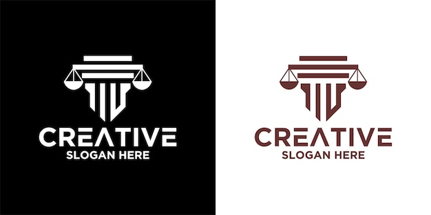 Law initial letter vector logo design