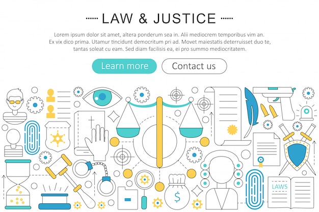 Vector law and justice concept