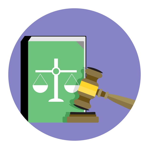 Vector law and justice icon vector