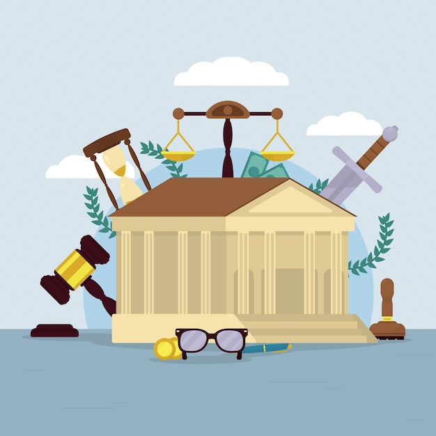 Law and justice illustration