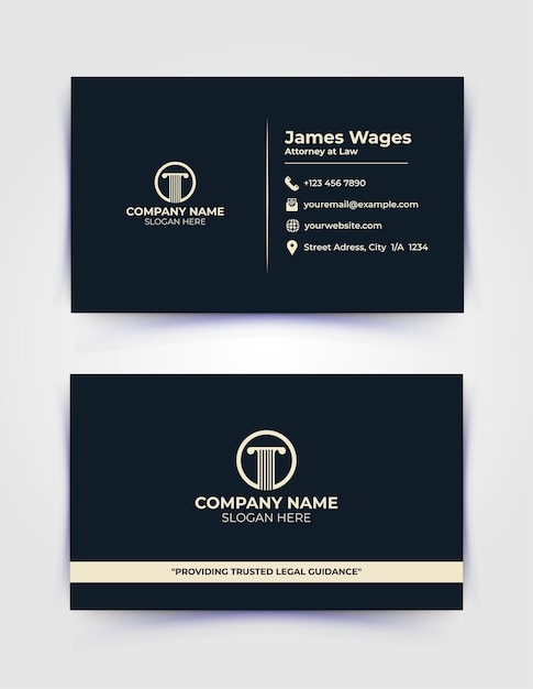 Vector law and lawyer business card design law firm business card design template business card design