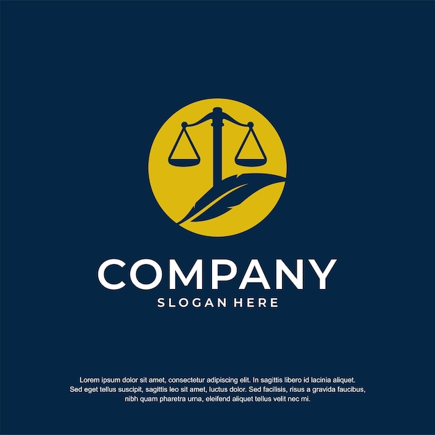 law logo circle premium vector