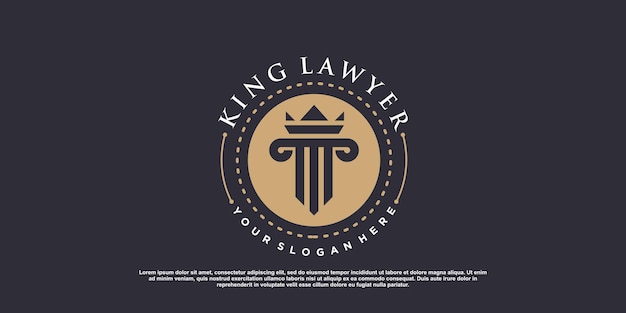 Law logo for justice lawyer law firm company or person Premium Vector