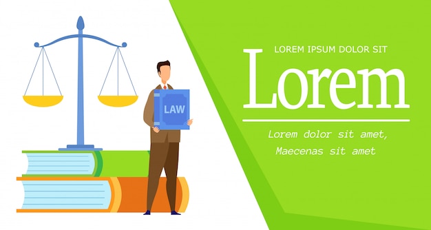 Law Science Degree Web Banner Vector Template