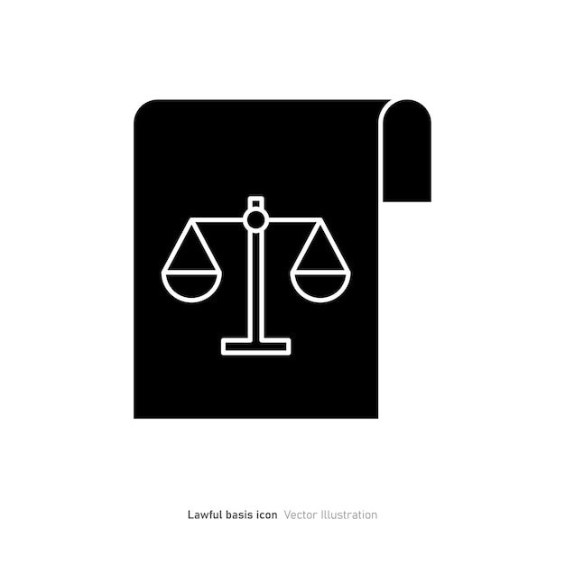 Lawful Basis Icon Design vector illustration