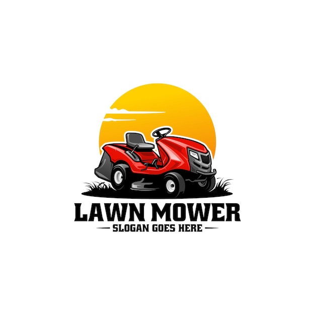 lawn care lawn mower isolated logo vector