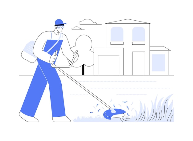 Lawn care service abstract concept vector illustration