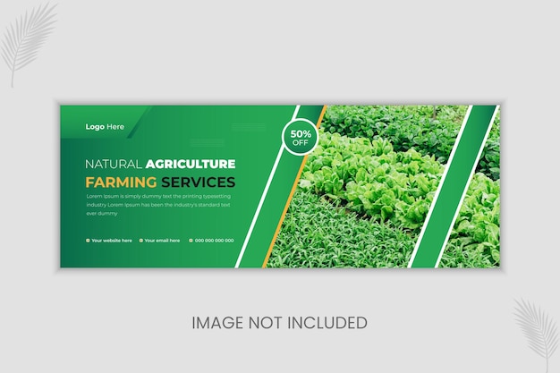 Vector lawn gardening and farming services web banner design template