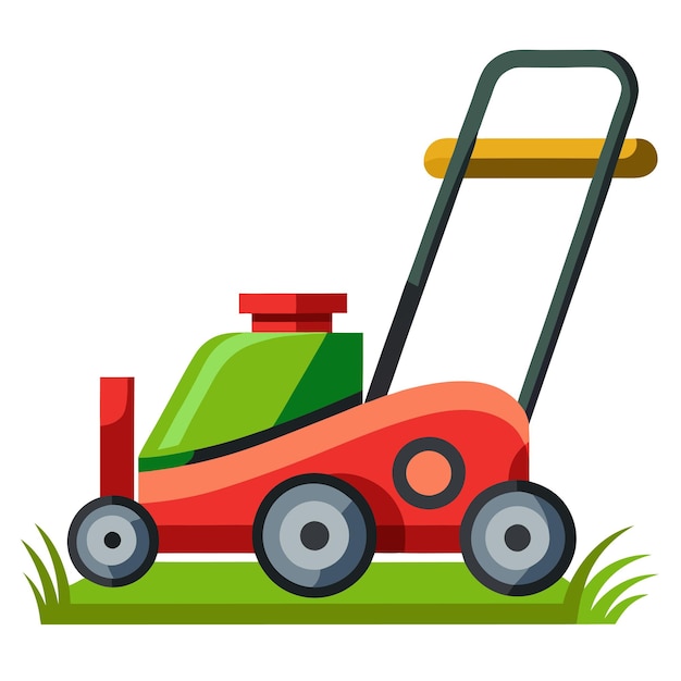 Vector lawn mower clipart vector art and illustration