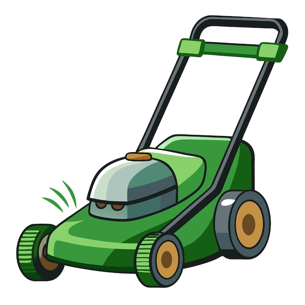 Vector lawn mower clipart vector art and illustration