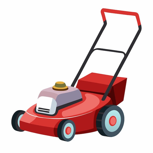 Vector lawn mower vector design ideal for gardening and landscaping projects