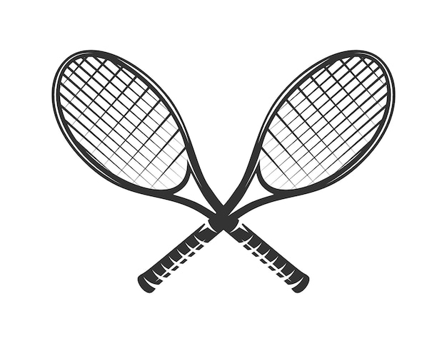 Lawn tennis rackets isolated on white background