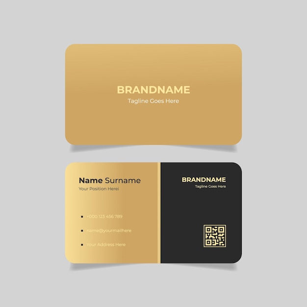 Vector lawyer business card with gold gradient