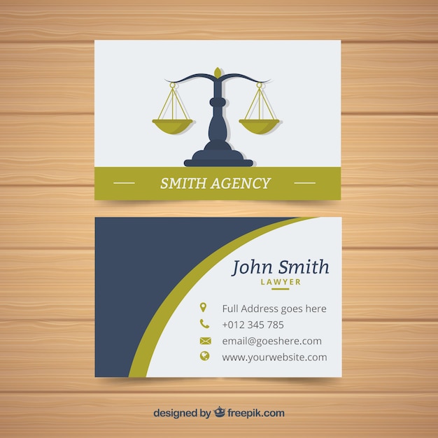 Lawyer business card