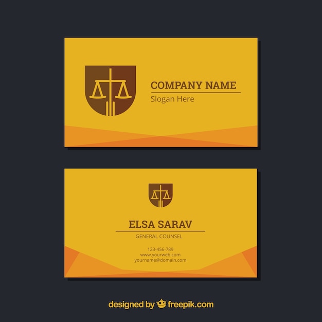 Lawyer card template