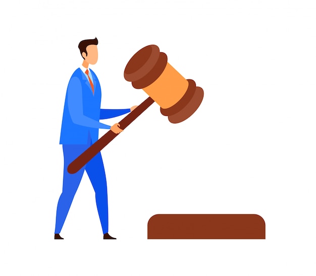 Lawyer, Judge, Legal Advisor Vector Character