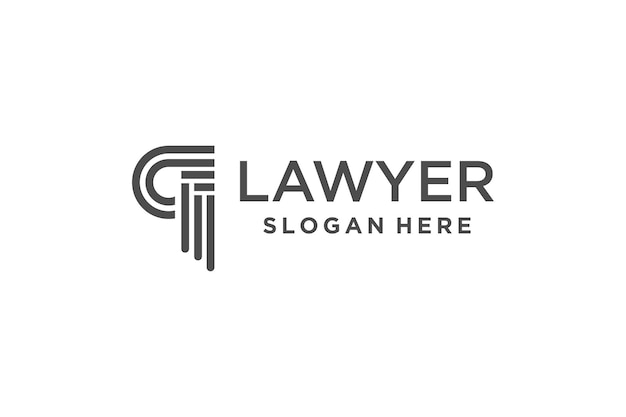 Lawyer logo vector with creative unique idea