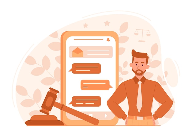 Lawyer online concept