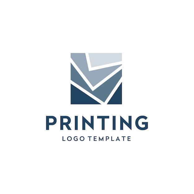 Layered Paper Sheet for Office Printing Document logo design