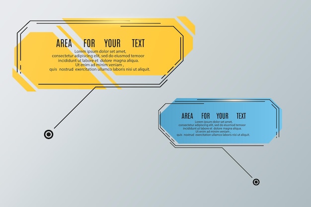 Layout element for web brochure infographic Digital callouts titles on a transparent background