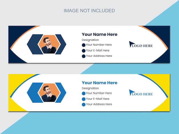 Layout of an Email Signature Template Business Email Signature Style