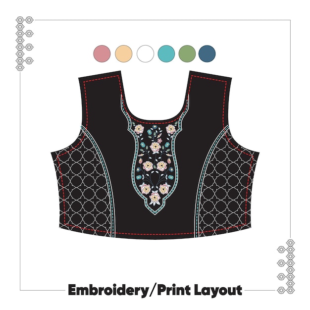 Layout for Print and Embroidery