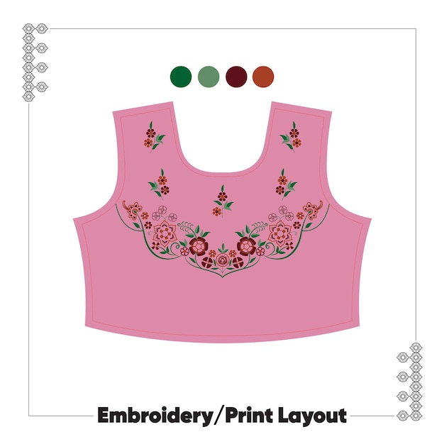 Layout of Print or Embroidery