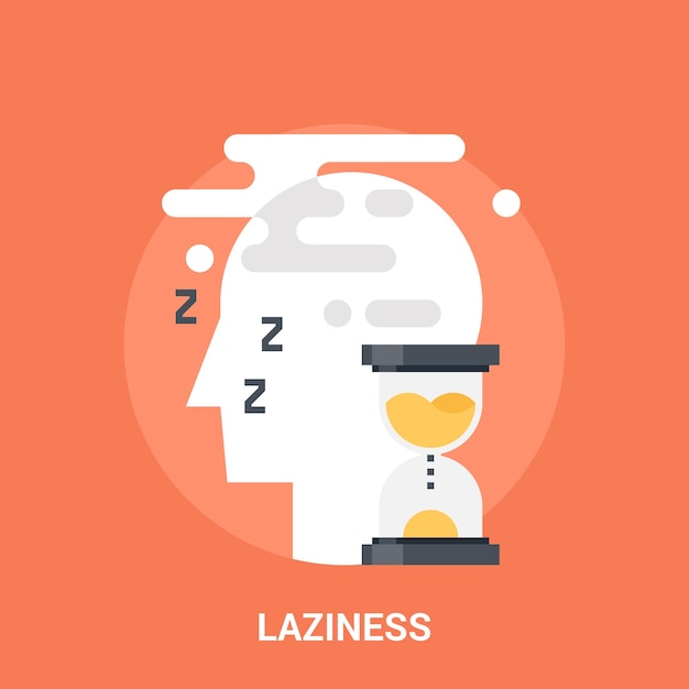 Laziness icon concept