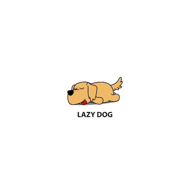 Lazy dog sleeping icon