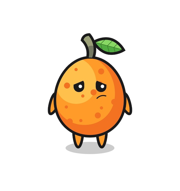 The lazy gesture of kumquat cartoon character