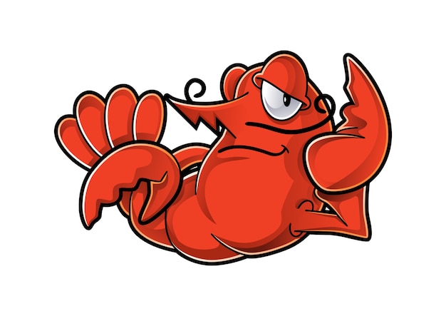 Lazy Lobster Mascot Design