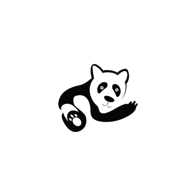 Lazy panda cartoon