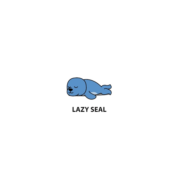 Lazy seal sleeping icon