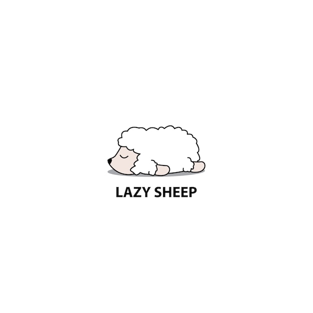 Lazy sheep sleeping icon