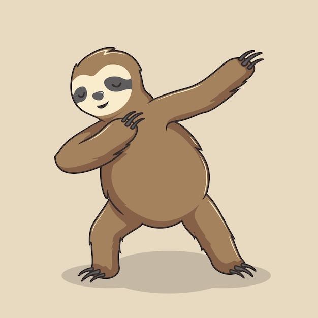 Lazy Sloth doing Dabbing Dance