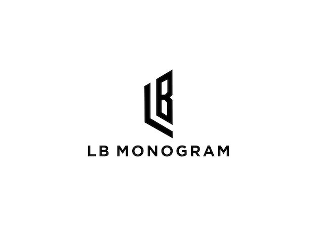 lb monogram logo design vector illustration