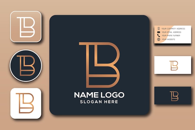 LB monogram logo template