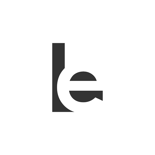 Vector le creative geometric initial based modern and minimal logo letter l e trendy fonts