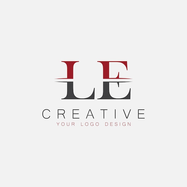 Vector le initial monogram with letter creative logo