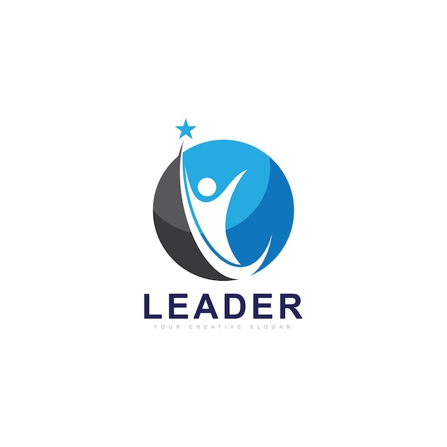 Leadership logo success logo and education logo vector