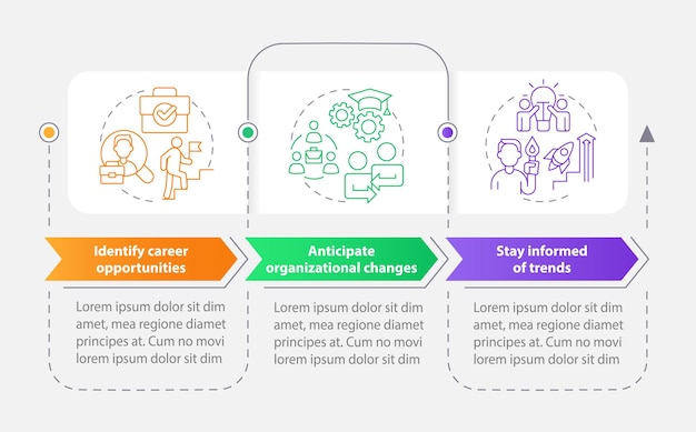 Leadership networking goals rectangle infographic template