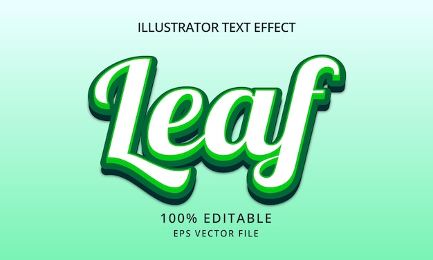 Leaf 3d text effect