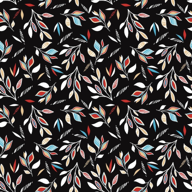 Leaf abstract color textile pattern