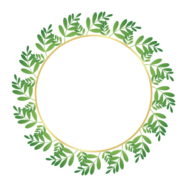 leaf circle border background