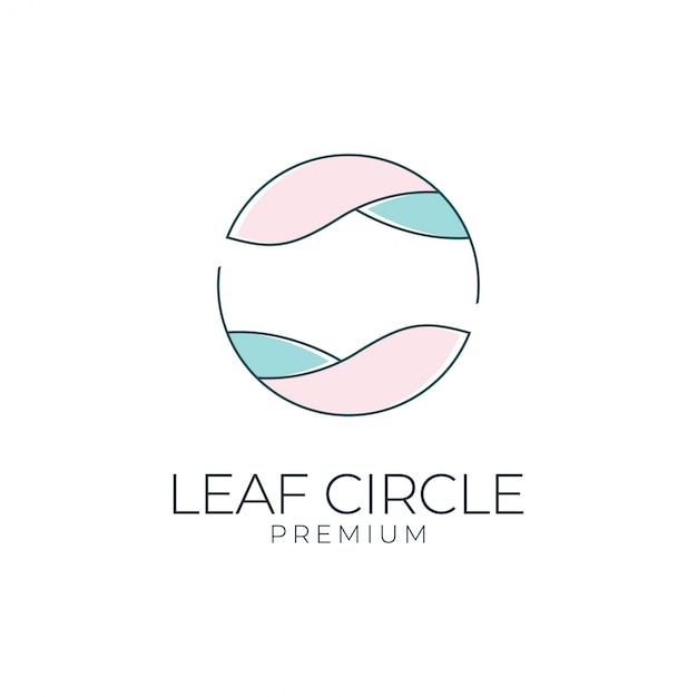 Leaf circle logo design. logos can be used for spa, beauty salon, decoration, boutique