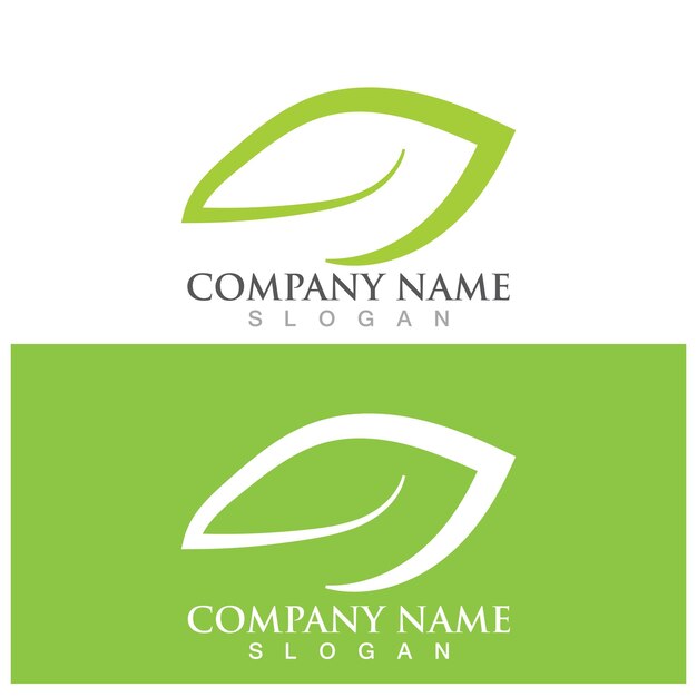 Leaf ecology logo and vector template